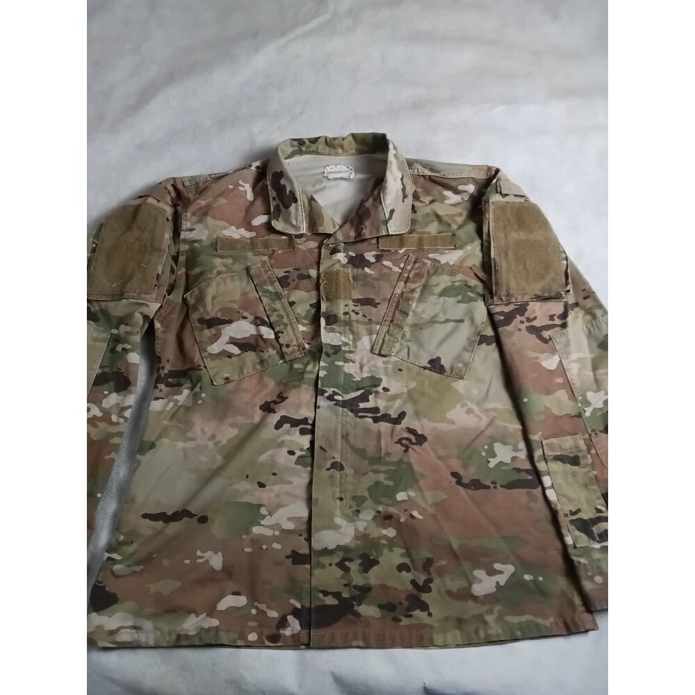 Vintage 2001 Military Multi Cam Tactical Coat Army Green Insect Guard Med Long